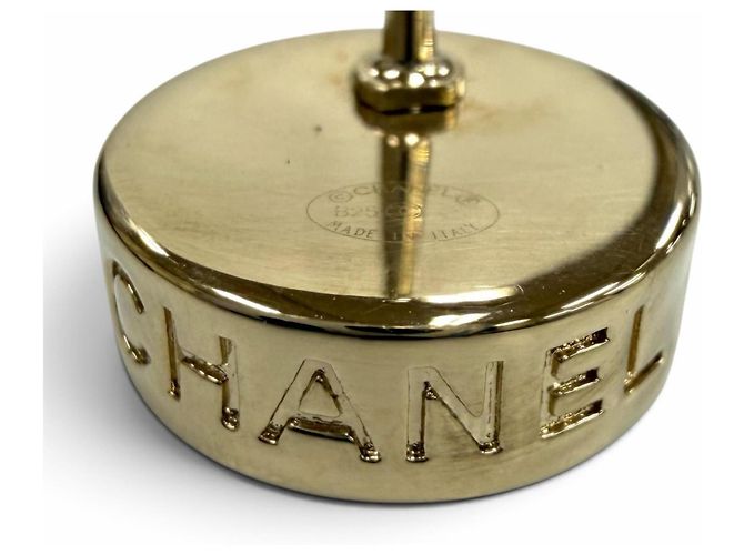 Pendientes de botón Chanel B25C Coco Mark Logo Gold Dorado - vista 6