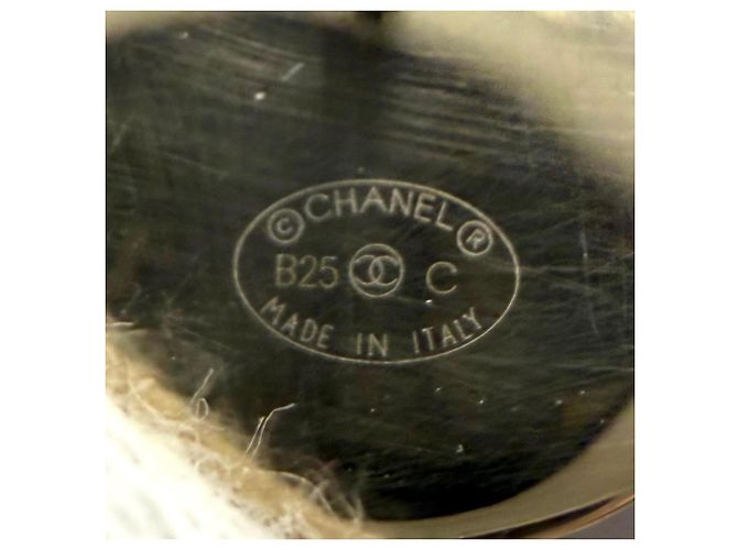 Pendientes de botón Chanel B25C Coco Mark Logo Gold Dorado - vista 8