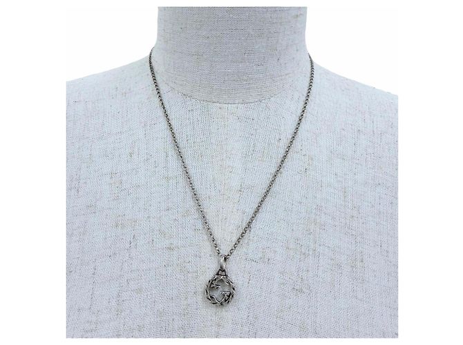 Gucci 455535 AG925 Interlocking G Arabesque Halskette Silber - Ansicht 2