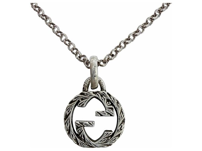 Gucci 455535 AG925 Interlocking G Arabesque Halskette Silber - Ansicht 3