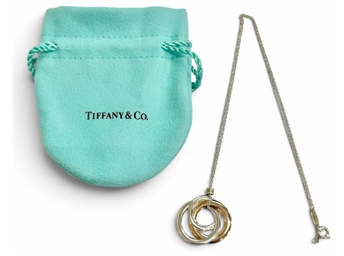 Autre Marque Colar com pingente Tiffany 1837 Interlocking Circle Prata - vista 2