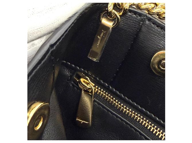 Borsa a tracolla in pelle Salvatore Ferragamo Vara Ribbon Nero - vista 10
