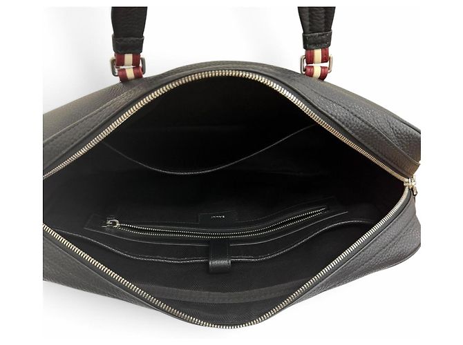 BALLY Bolsa de Ombro e Pasta 2-Way Trainspotting em Couro Preto - vista 6