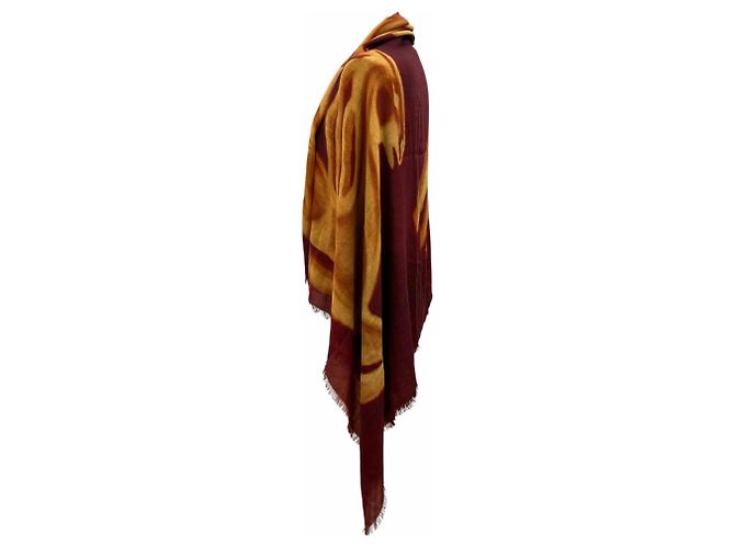 Chanel Bordeaux Kaschmir-Schal - Ansicht 4