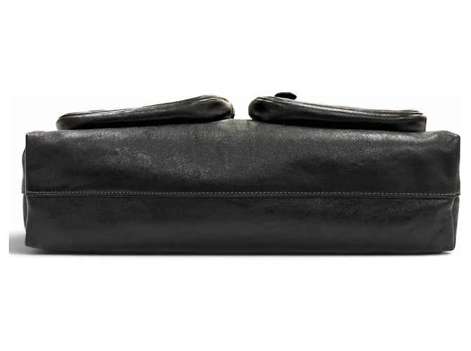 Borsa a tracolla Domino in pelle liscia Coach Nero - vista 5