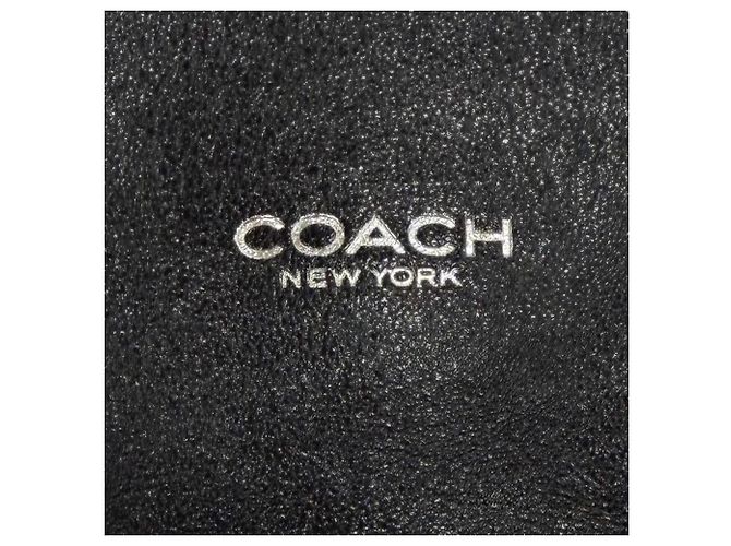 Borsa a tracolla Domino in pelle liscia Coach Nero - vista 8