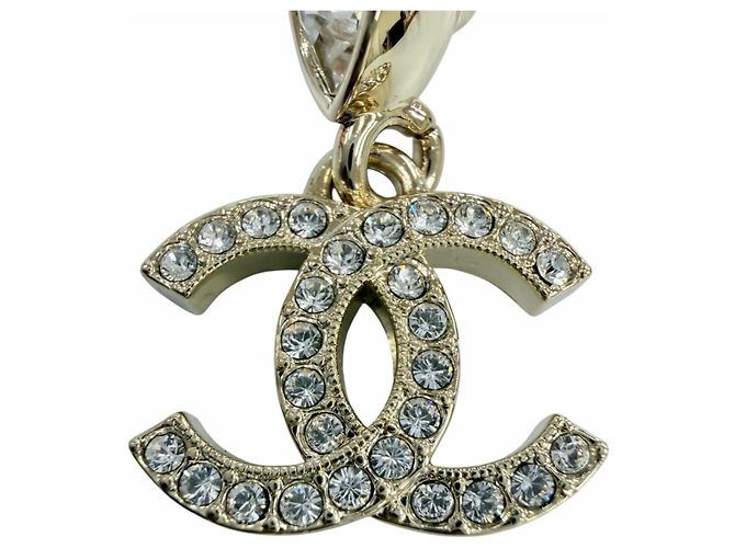 Orecchini Chanel I25A Coco Mark Crystal Bijou Teardrop D'oro - vista 4