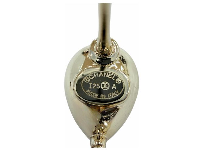 Orecchini Chanel I25A Coco Mark Crystal Bijou Teardrop D'oro - vista 6
