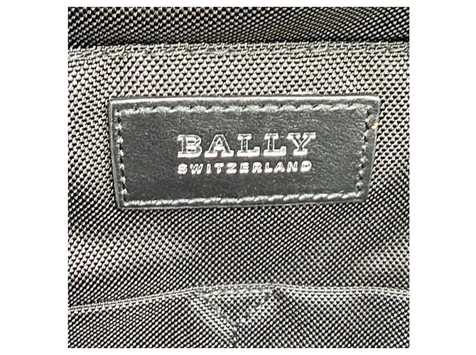 Mochila de couro BALLY Wolfson Marrom Preto - vista 12