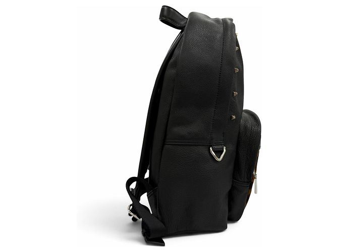 Mochila de couro BALLY Wolfson Marrom Preto - vista 5