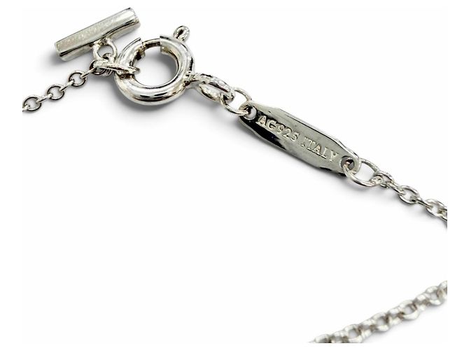 Autre Marque Tiffany T Smile Large Anhänger-Halskette Silber - Ansicht 7