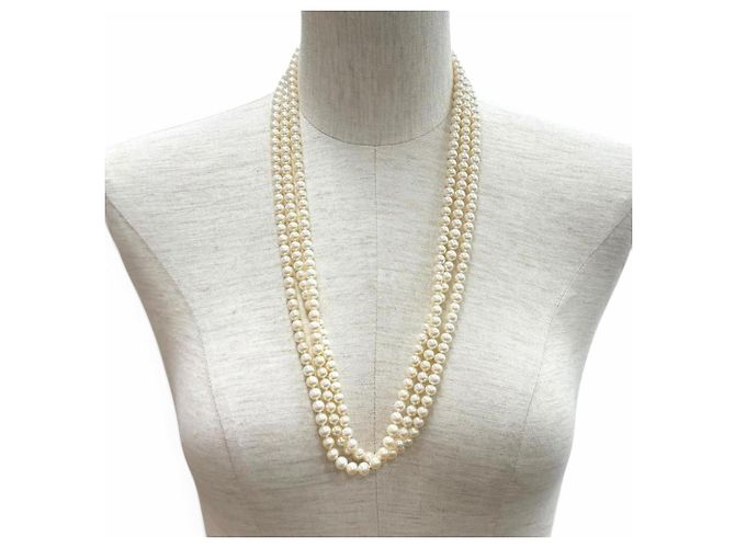 Autre Marque Collana lunga in perle d'acqua dolce Tiffany Ziegfeld Collection Argento Bianco - vista 4