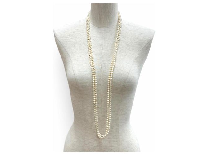 Autre Marque Collana lunga in perle d'acqua dolce Tiffany Ziegfeld Collection Argento Bianco - vista 5