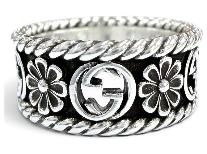 Gucci 577263 AG925 Interlocking G Flower Ring Silber - Ansicht 2