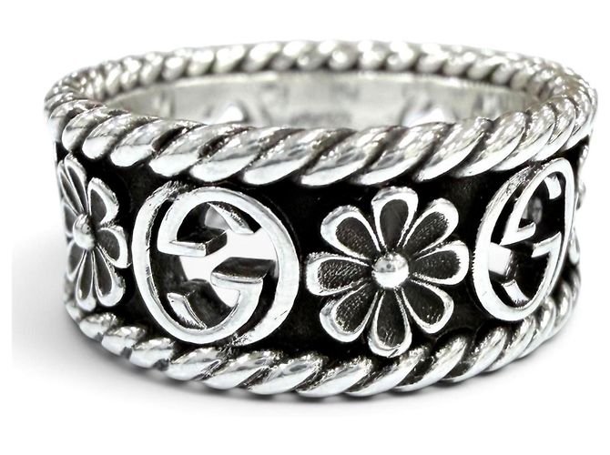 Gucci 577263 AG925 Interlocking G Flower Ring Silber - Ansicht 3