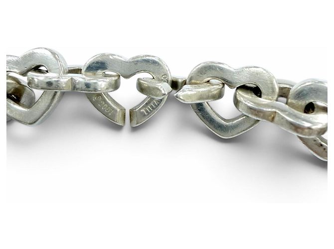 Autre Marque Bracciale Tiffany Vintage Heart Link Argento D'oro - vista 5