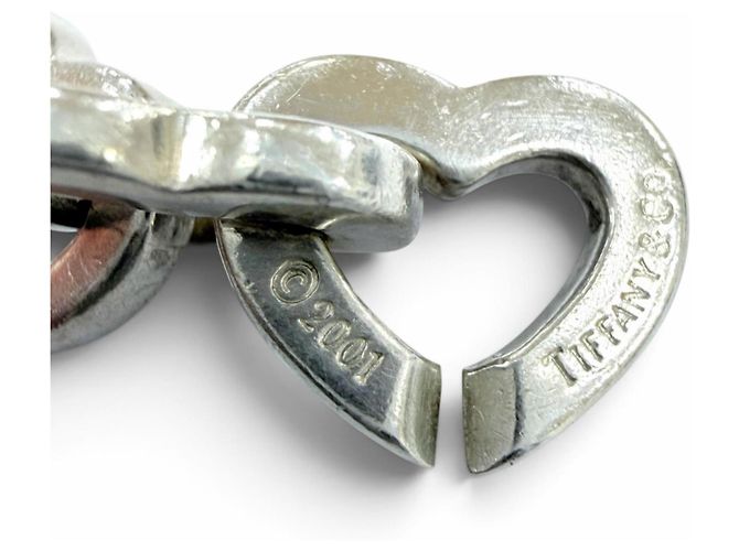Autre Marque Bracciale Tiffany Vintage Heart Link Argento D'oro - vista 7