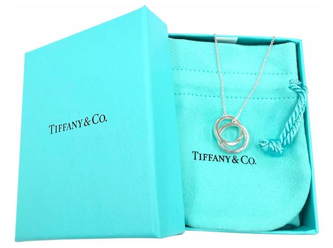 Autre Marque Collar con colgante Tiffany & Co. 1837 Interlocking Circle Plata - vista 2