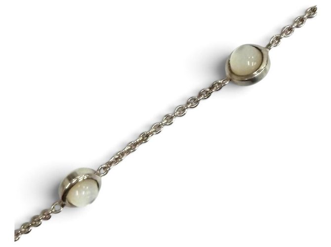 Gucci Double G Armband mit Perlmutt-Anhänger Silber Weiß - Ansicht 5