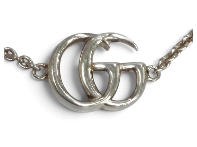 Gucci Double G Armband mit Perlmutt-Anhänger Silber Weiß - Ansicht 6