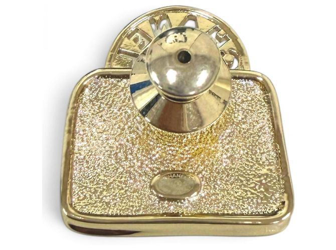 Spilla motivo borsa Matelassé con strass Chanel Rosa D'oro - vista 2