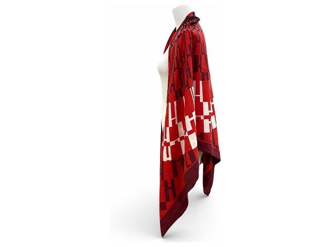 Hermès Hermes Carre Geant 140 OpH Optical H Mezcla de Cachemira y Seda Stole Multicolor - vista 3
