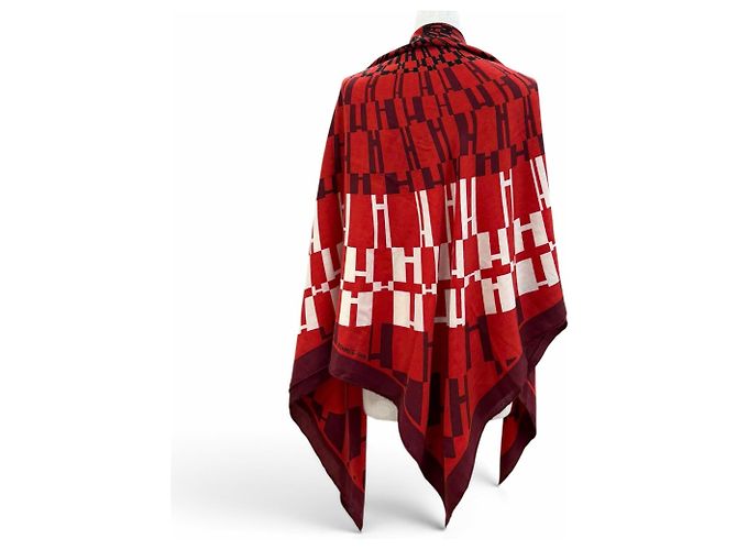 Hermès Hermes Carre Geant 140 OpH Optical H Mezcla de Cachemira y Seda Stole Multicolor - vista 4