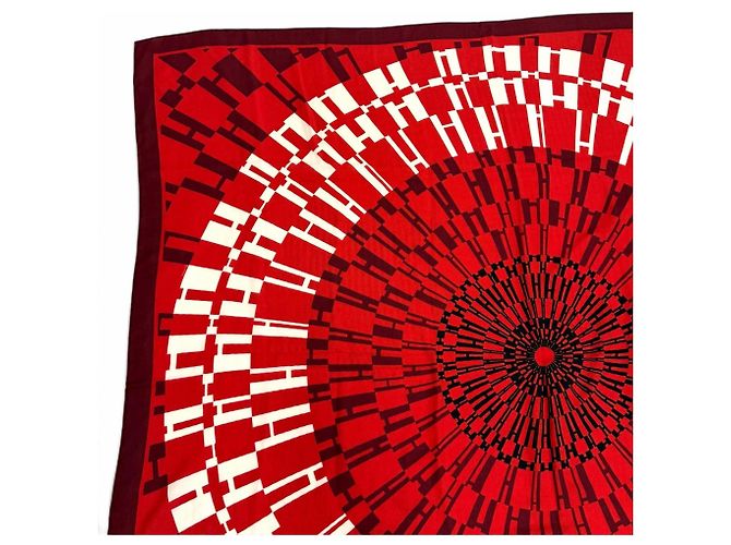 Hermès Hermes Carre Geant 140 OpH Optical H Mezcla de Cachemira y Seda Stole Multicolor - vista 5