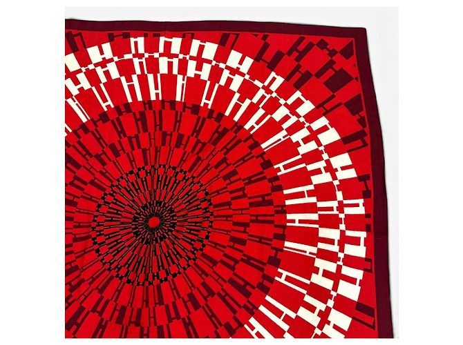 Hermès Hermes Carre Geant 140 OpH Optical H Mezcla de Cachemira y Seda Stole Multicolor - vista 6