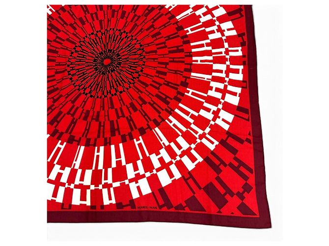Hermès Hermes Carre Geant 140 OpH Optical H Mezcla de Cachemira y Seda Stole Multicolor - vista 7