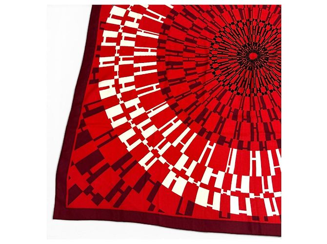 Hermès Hermes Carre Geant 140 OpH Optical H Mezcla de Cachemira y Seda Stole Multicolor - vista 8