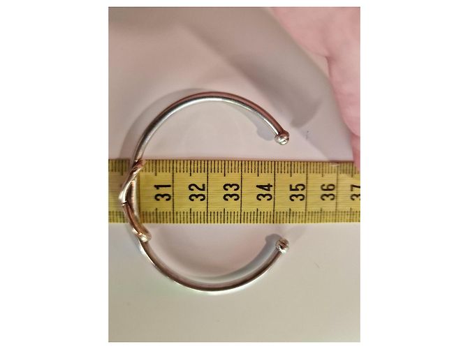 Bracciale rigido Tiffany & Co. Infinity in argento sterling e oro giallo 18K D'oro - vista 5