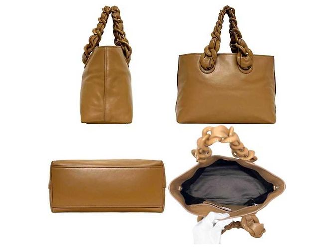 Miu Miu Shopper aus braunem Leder - Ansicht 2