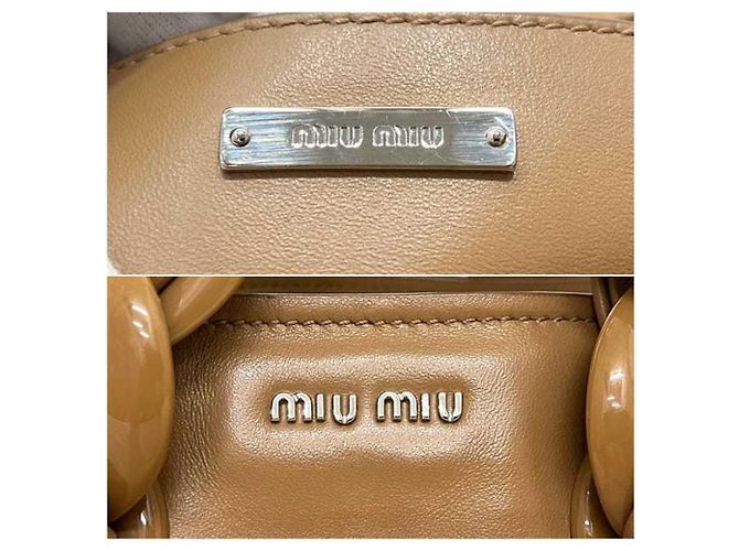 Miu Miu Shopper aus braunem Leder - Ansicht 3