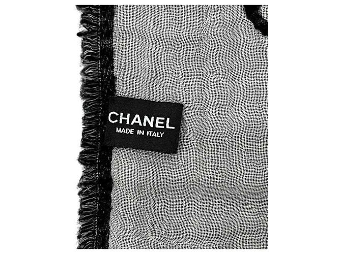 Chanel Wendelstola/Schal Schwarz Weiß - Ansicht 4