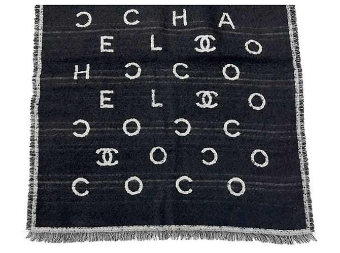 Chanel Wendelstola/Schal Schwarz Weiß - Ansicht 6