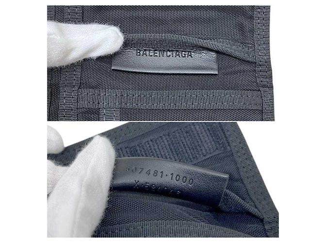 Cartera Tri-Fold Balenciaga Mini Explorer Negro - vista 9