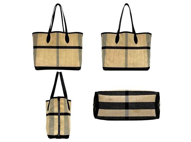 Burberry Wendbare Tote Bag Weiß Beige - Ansicht 10