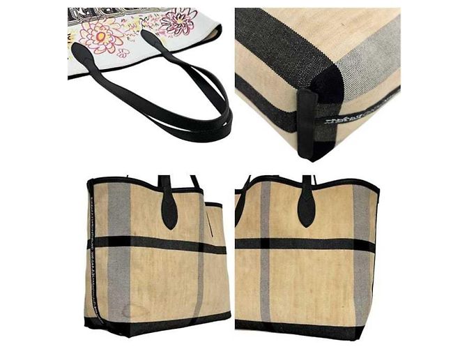 Burberry Wendbare Tote Bag Weiß Beige - Ansicht 9