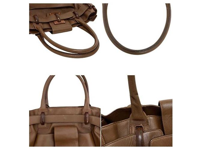 Sac Tote Salvatore Ferragamo en cuir marron - vue 10