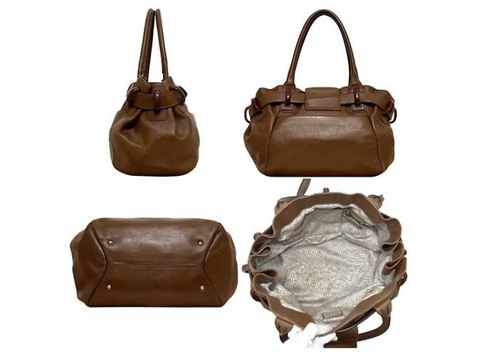 Sac Tote Salvatore Ferragamo en cuir marron - vue 2