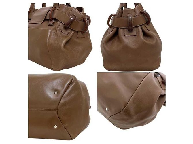 Sac Tote Salvatore Ferragamo en cuir marron - vue 7