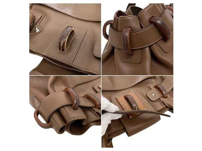 Sac Tote Salvatore Ferragamo en cuir marron - vue 8