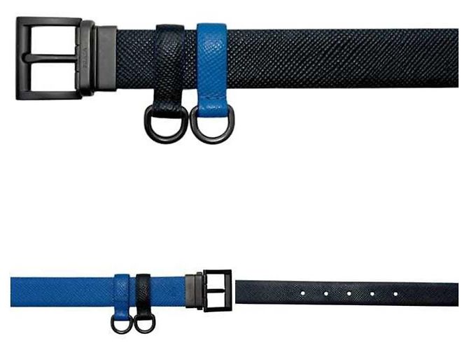 Prada Wendelgürtel Schwarz Blau - Ansicht 4