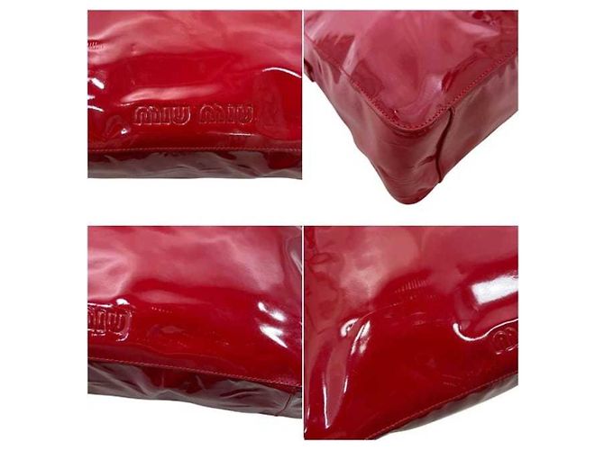 Miu Miu Tote Bag aus Lackleder Rot - Ansicht 4