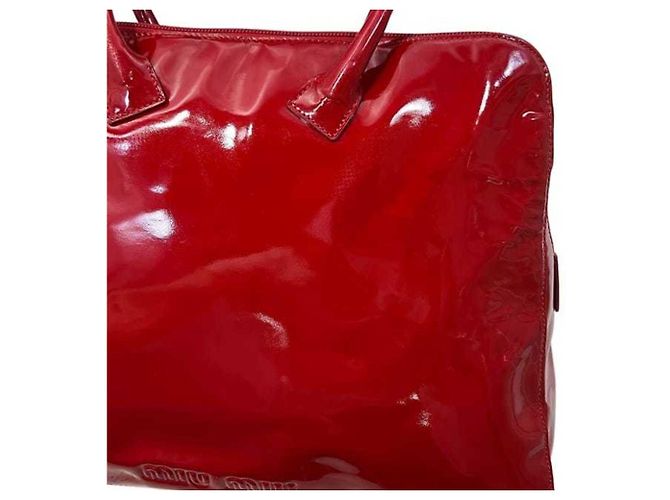 Miu Miu Tote Bag aus Lackleder Rot - Ansicht 5