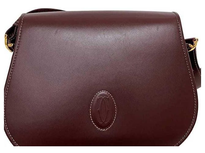 Borsa a tracolla Cartier Must Bordò - vista 8