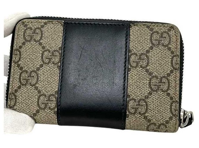 Portamonete Gucci in beige e nero - vista 10