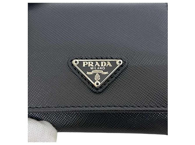 Prada Münzbeutel aus Saffiano-Leder Schwarz - Ansicht 5