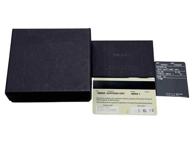 Prada Münzbeutel aus Saffiano-Leder Schwarz - Ansicht 9